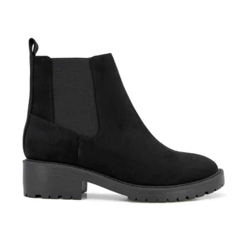 Kensie Womens Kelsey Flat Heel Chelsea Boots