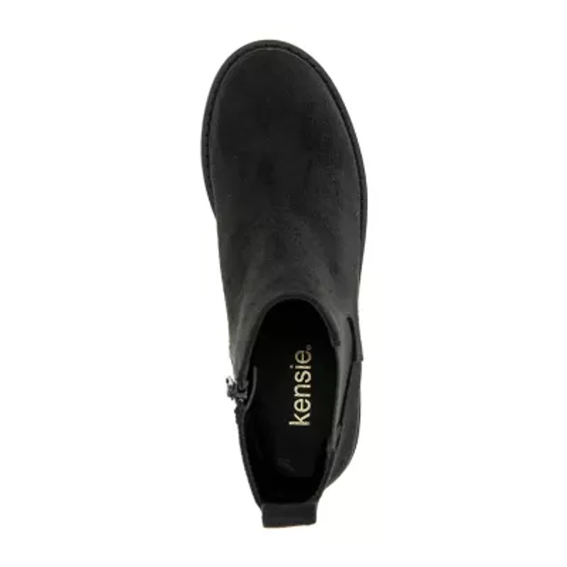 Kensie Womens Kelsey Flat Heel Chelsea Boots