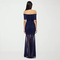 Premier Amour Womens Short Sleeve Evening Gown