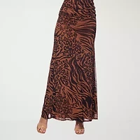 Premier Amour Womens Sleeveless Animal Maxi Dress