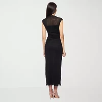 Premier Amour Womens Sleeveless Midi Sheath Dress