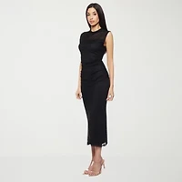 Premier Amour Womens Sleeveless Midi Sheath Dress
