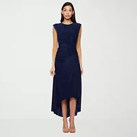 Premier Amour Womens Sleeveless High-Low Fit + Flare Dress
