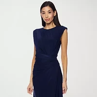 Premier Amour Womens Sleeveless High-Low Fit + Flare Dress