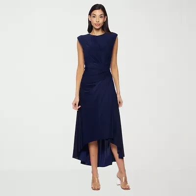 Premier Amour Womens Sleeveless High-Low Fit + Flare Dress