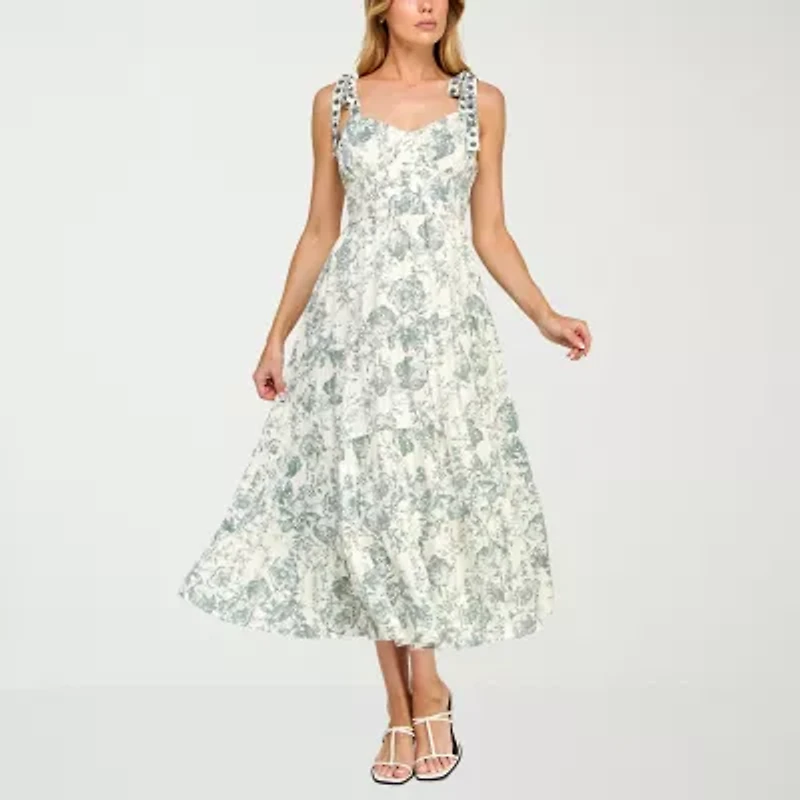 Trixxi Womens Floral Maxi Dress Juniors