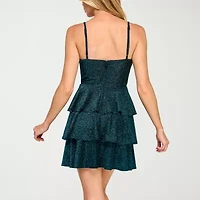 Trixxi Womens Juniors Sleeveless Fit + Flare Dress