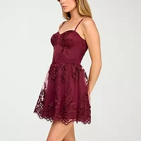 Trixxi Womens Juniors Sleeveless Fit + Flare Dress