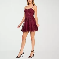 Trixxi Womens Juniors Sleeveless Fit + Flare Dress