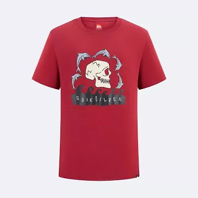 Quiksilver Big Kid Boys Crew Neck Short Sleeve Regular Fit Graphic T-Shirt