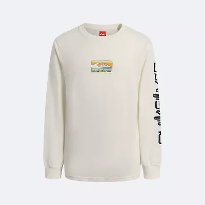 Quiksilver Big Kid Boys Crew Neck Long Sleeve Regular Fit Graphic T-Shirt