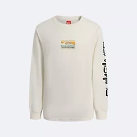 Quiksilver Big Kid Boys Crew Neck Long Sleeve Regular Fit Graphic T-Shirt