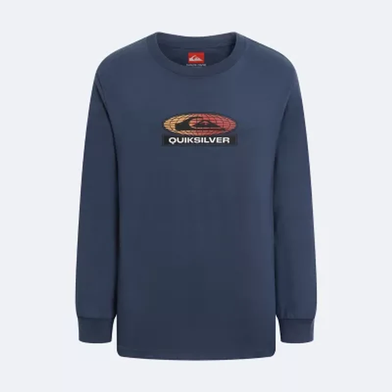 Quiksilver Big Kid Boys Crew Neck Long Sleeve Regular Fit Graphic T-Shirt