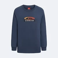 Quiksilver Big Kid Boys Crew Neck Long Sleeve Regular Fit Graphic T-Shirt
