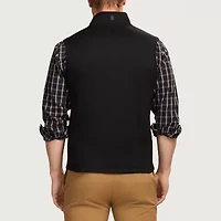 IZOD Houndstooth Stripe Mens Water Resistant Midweight Fleece Vest
