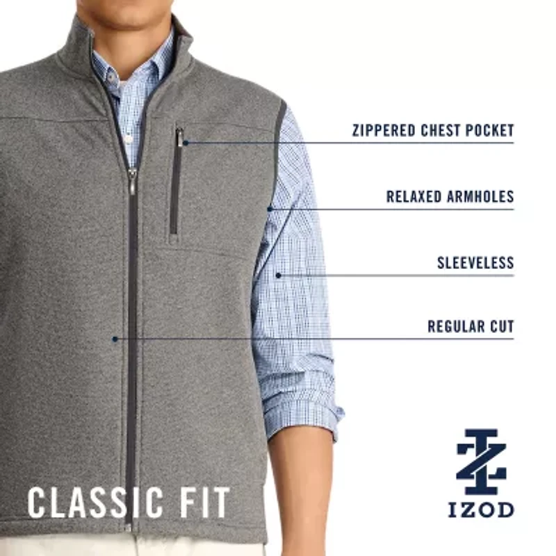 IZOD Mens Water Resistant Midweight Fleece Vest