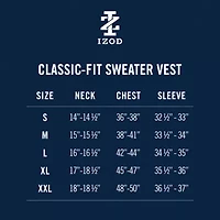 IZOD Houndstooth Stripe Mens Water Resistant Midweight Fleece Vest