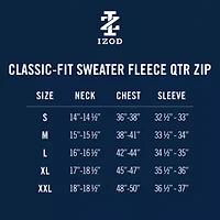IZOD Thermasoft Sweater Fleece Mens Mock Neck Long Sleeve Quarter-Zip Pullover