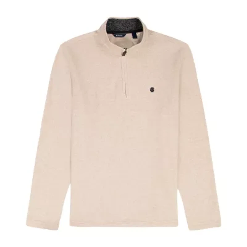 IZOD Thermasoft Sweater Fleece Mens Mock Neck Long Sleeve Quarter-Zip Pullover