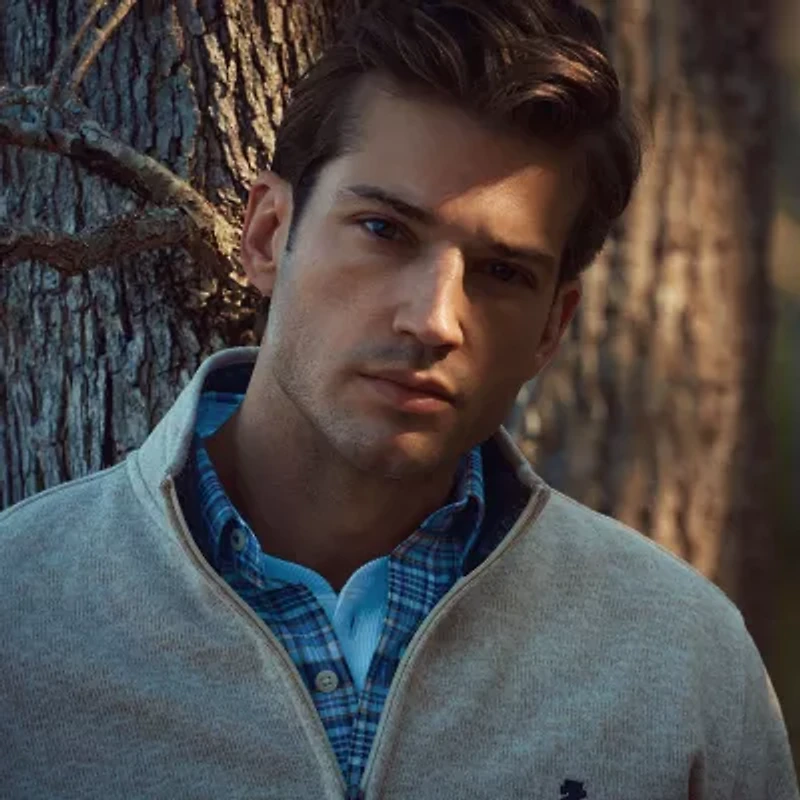 IZOD Thermasoft Sweater Fleece Mens Mock Neck Long Sleeve Quarter-Zip Pullover