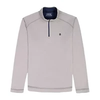 IZOD Saltwater Microfleece Mens Long Sleeve Quarter-Zip Pullover