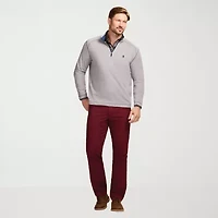 IZOD Saltwater Microfleece Mens Long Sleeve Quarter-Zip Pullover