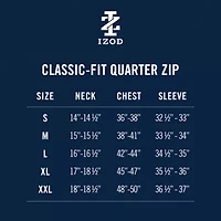 IZOD Saltwater Microfleece Mens Long Sleeve Quarter-Zip Pullover