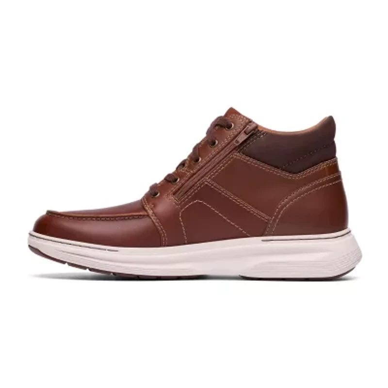 Clarks Mens Craftwell Mid Flat Heel Lace Up Boots