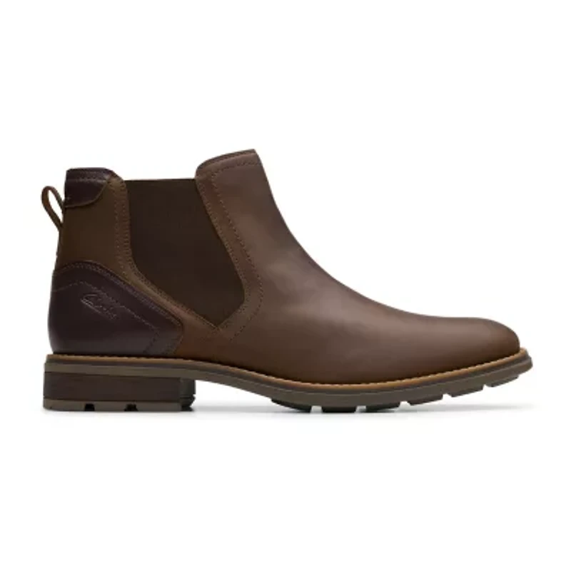 Clarks Mens Emmet Easy Flat Heel Chelsea Boots