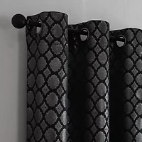 Tobias Metallic Grommet Top Blackout Single Curtain Panel