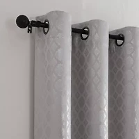 Tobias Metallic Grommet Top Blackout Single Curtain Panel