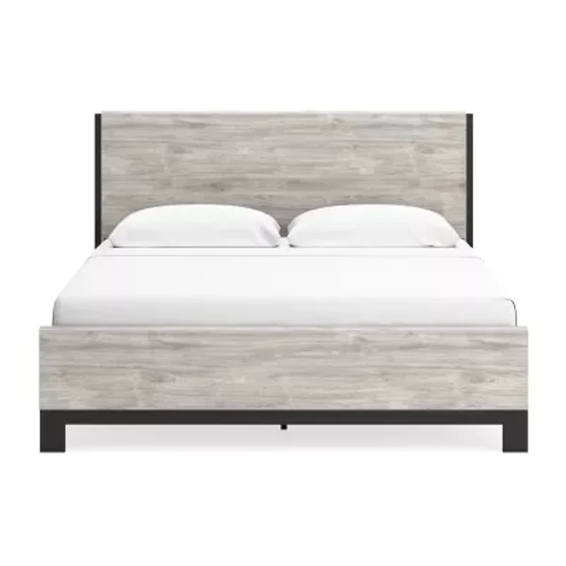 Signature Design by Ashley Vessalli Panel Bed Light Gray