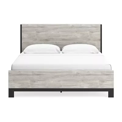 Signature Design by Ashley Vessalli Panel Bed Light Gray