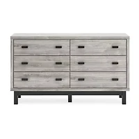 Signature Design by Ashley Vessalli 6-Drawer Dresser in Light Gray