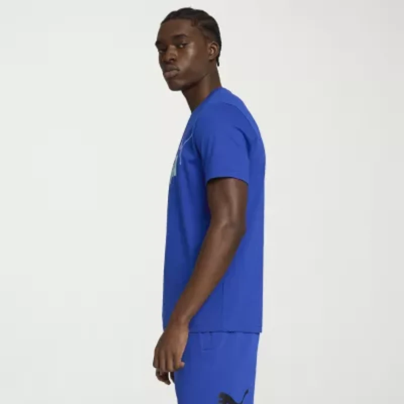 PUMA Mens Crew Neck Short Sleeve Regular Fit Graphic T-Shirt