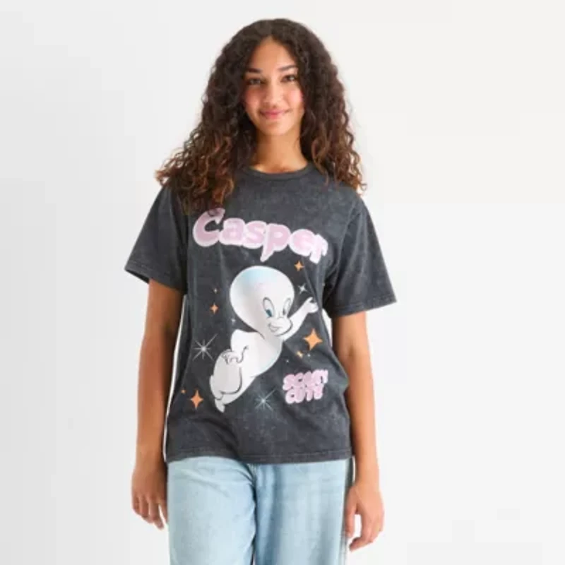 Grayson Threads, The Label Casper Friendly Ghost Oversized Tee Womens Crew Neck Short Sleeve Juniors Graphic T-Shirt