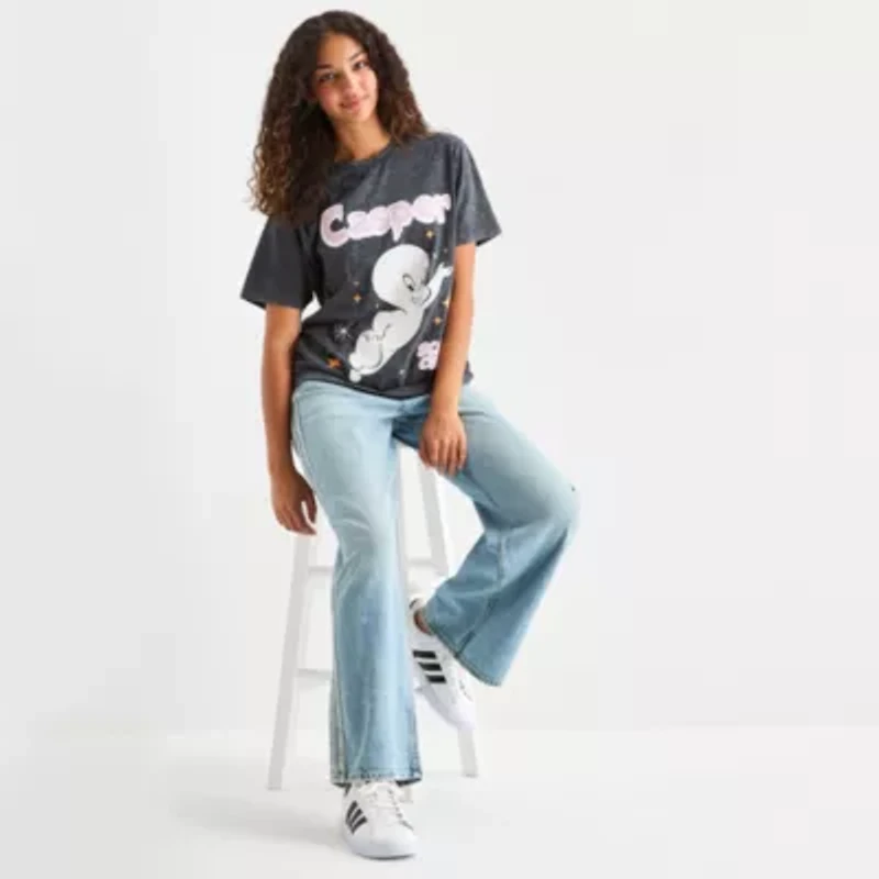 Grayson Threads, The Label Casper Friendly Ghost Oversized Tee Womens Crew Neck Short Sleeve Juniors Graphic T-Shirt