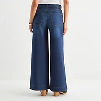 a.n.a Womens Mid Rise Wide Leg Jean