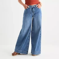 a.n.a Womens Mid Rise Wide Leg Jean