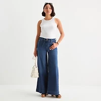 a.n.a Womens Mid Rise Wide Leg Jean