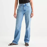 a.n.a Womens Highest Rise Straight Leg Jean