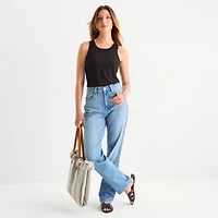 a.n.a Womens Highest Rise Straight Leg Jean
