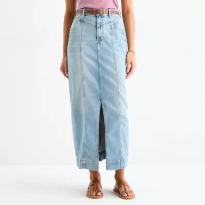 a.n.a Womens High Rise Maxi Skirt