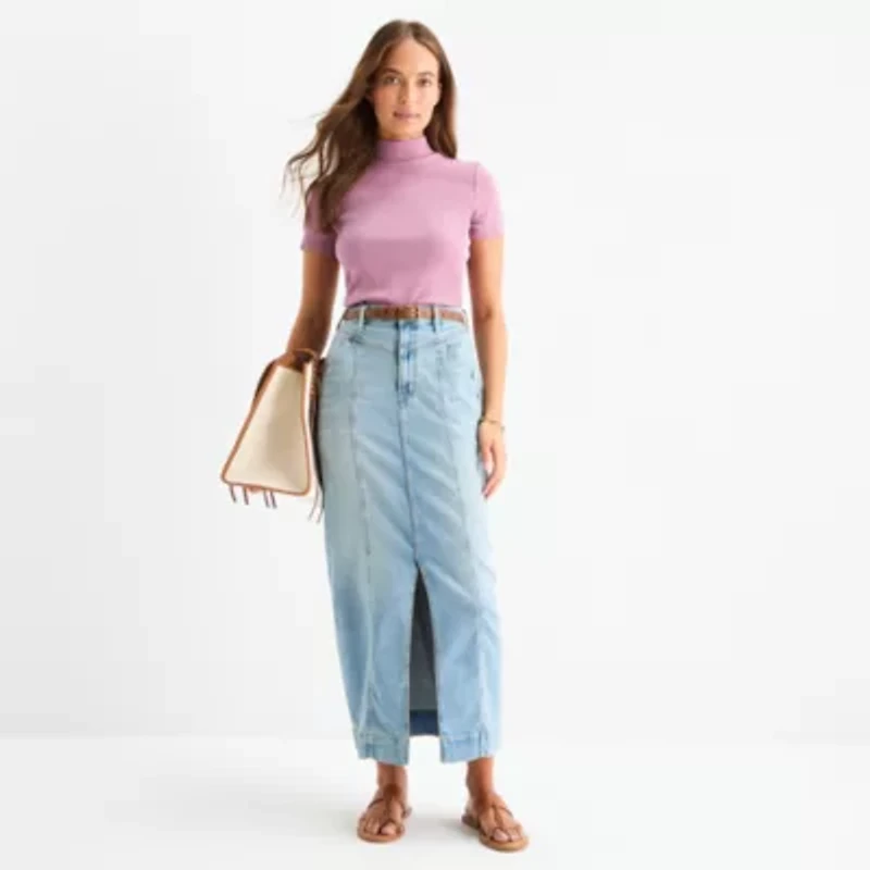 a.n.a Womens High Rise Maxi Skirt