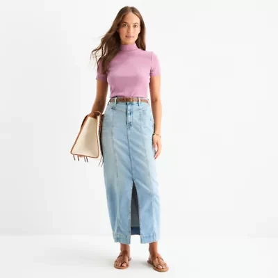 a.n.a Womens High Rise Maxi Skirt
