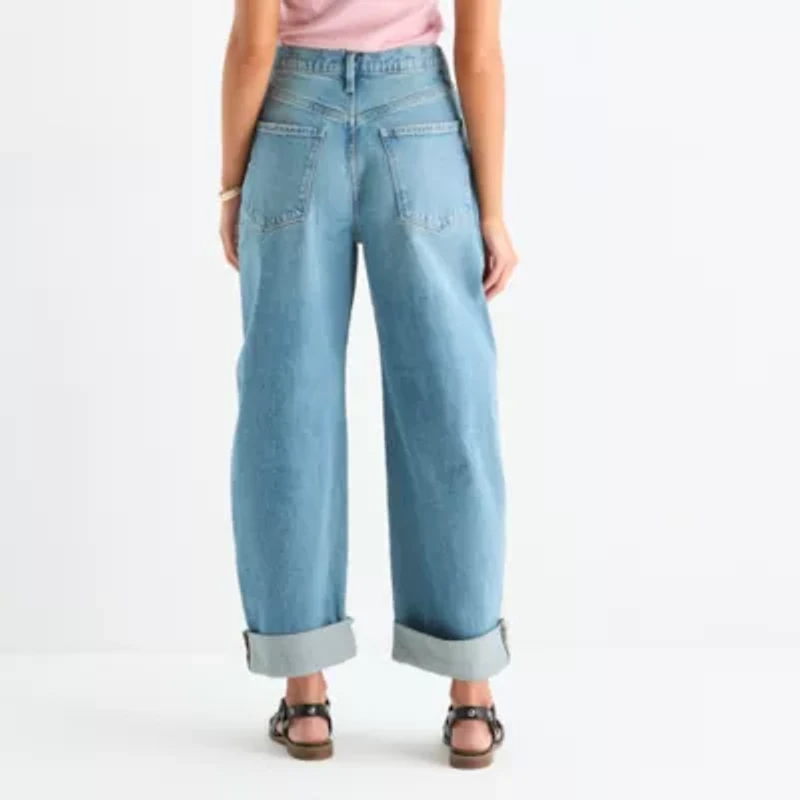 a.n.a Womens High Rise Barrel Jean