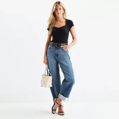 a.n.a Womens High Rise Baggy Fit Jean