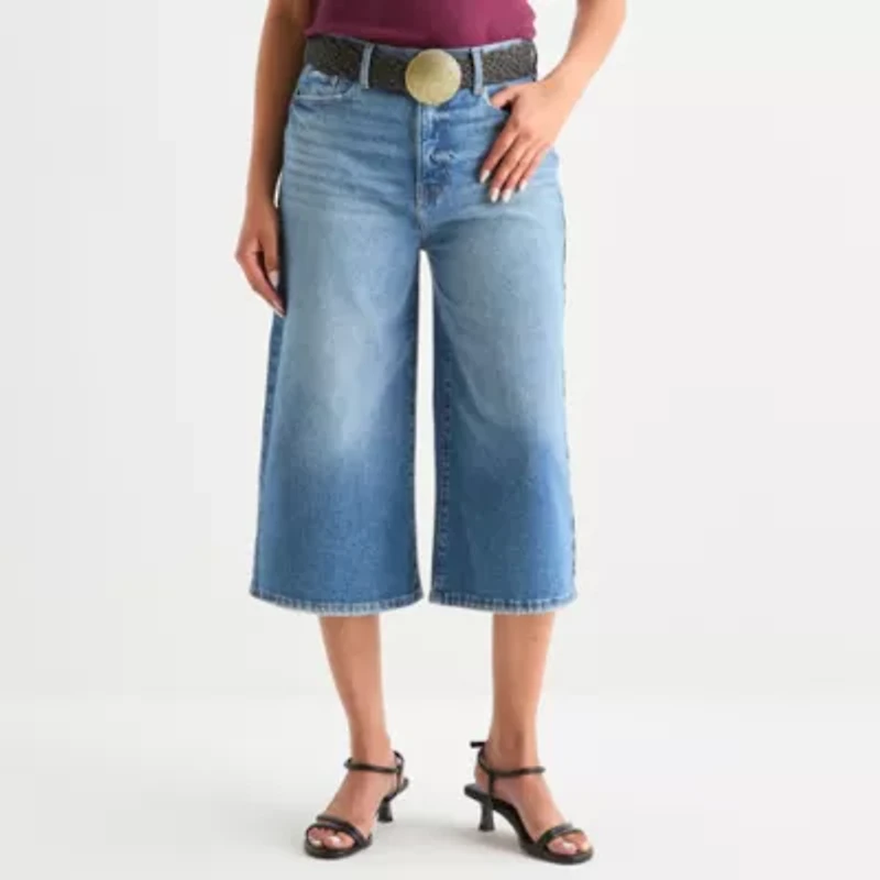 a.n.a Womens Highest Rise Denim Culotte