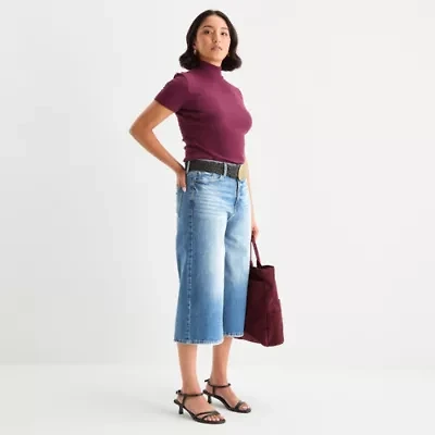 a.n.a Womens Highest Rise Denim Culotte