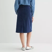 St. John's Bay Womens Midi A-Line Skirt
